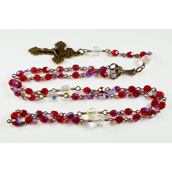 Pardon Indulgence Crucifix, Five Decade Catholic Rosary - Picture 2 of 10